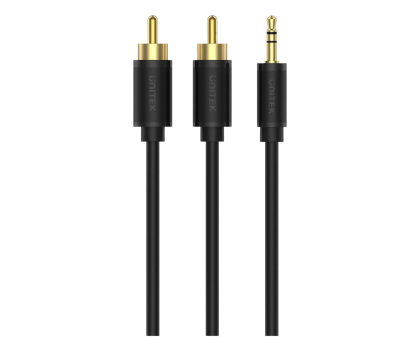 Kabel i złączka do TV Unitek Kabel audio mini jack 3,5 mm na 2× RCA 20m